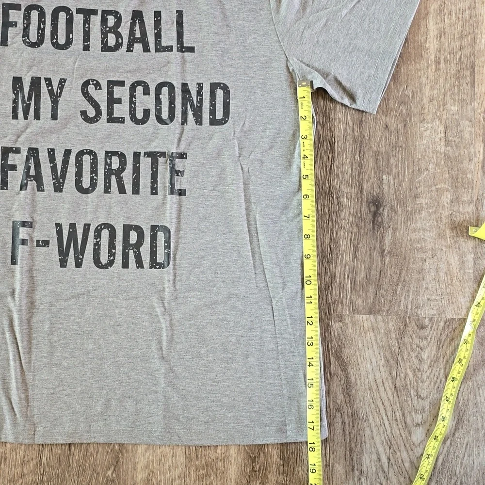NWT SheShow, "Football is my second favorite F word" t-shirt, Women's Size XL - Picture 3 of 4